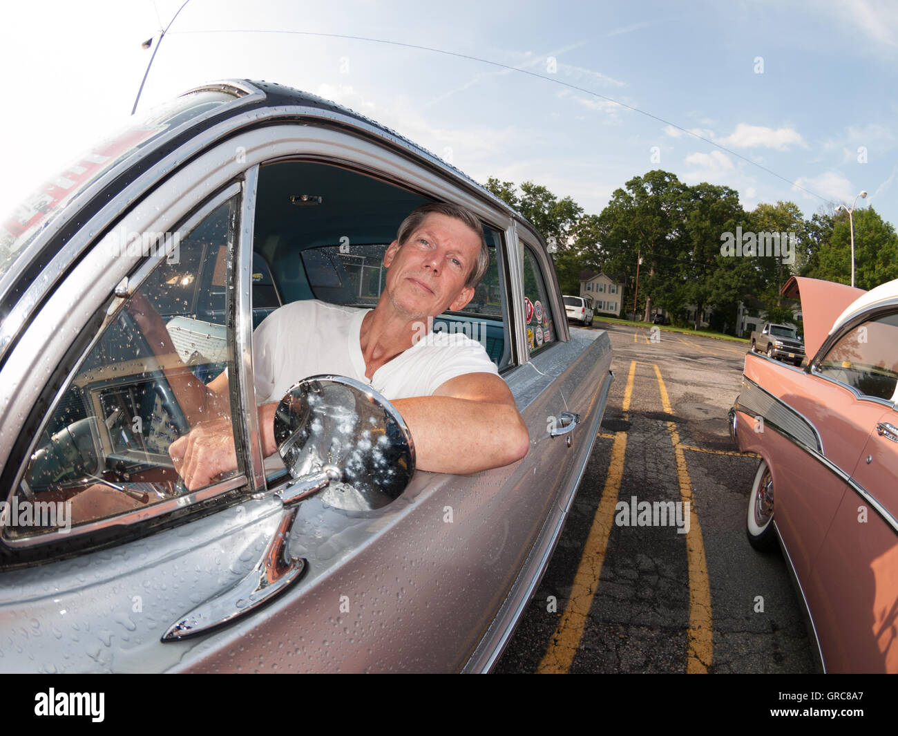 Drivers and OWner at Car Show Stock Photo - Alamy