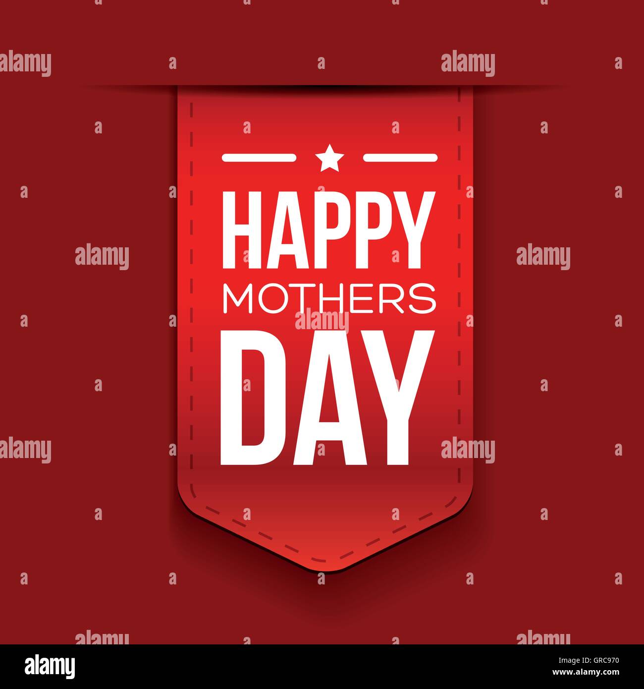 Mom Ribbon Vector Happy mothers day red ribbon vector Stock Vector Image & Art - Alamy