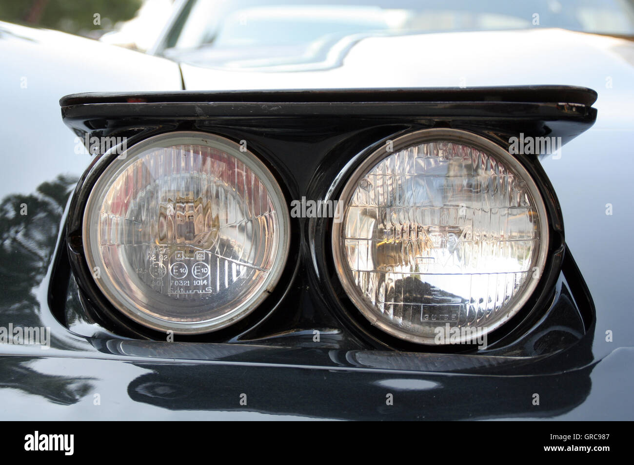 Double Folding Headlights Stock Photo Alamy
