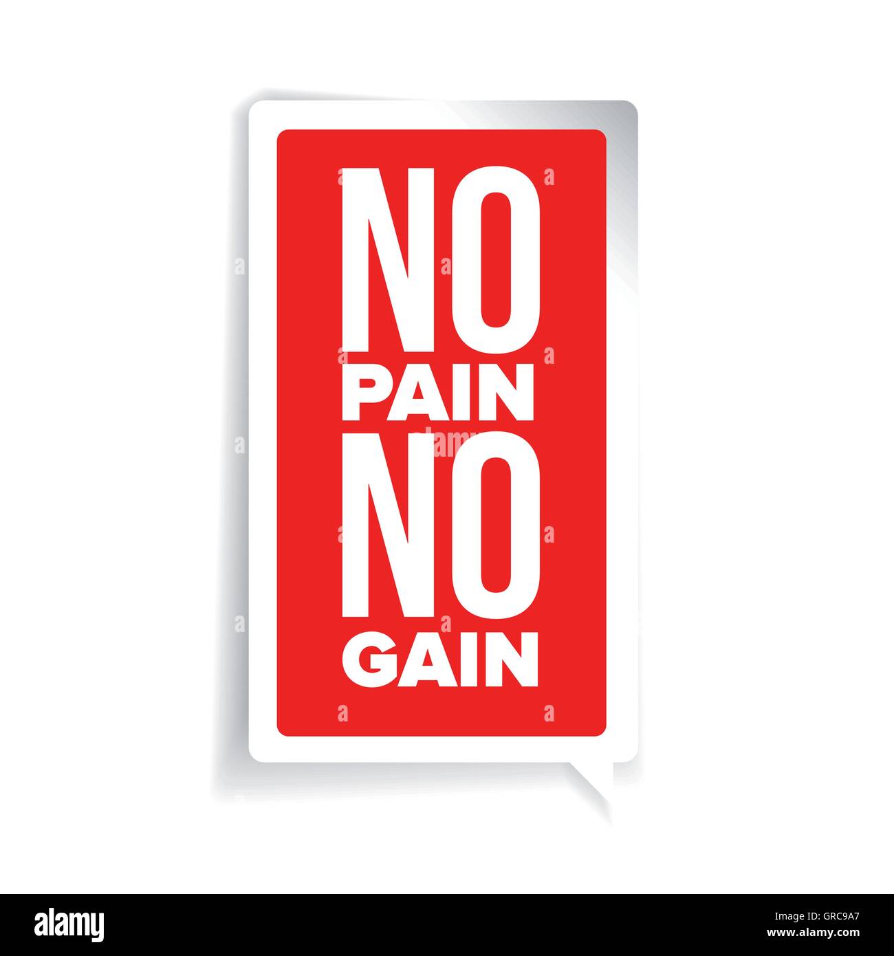 No Pain No Gain - workout and Fitness Motivation Quote Stock Vector ...