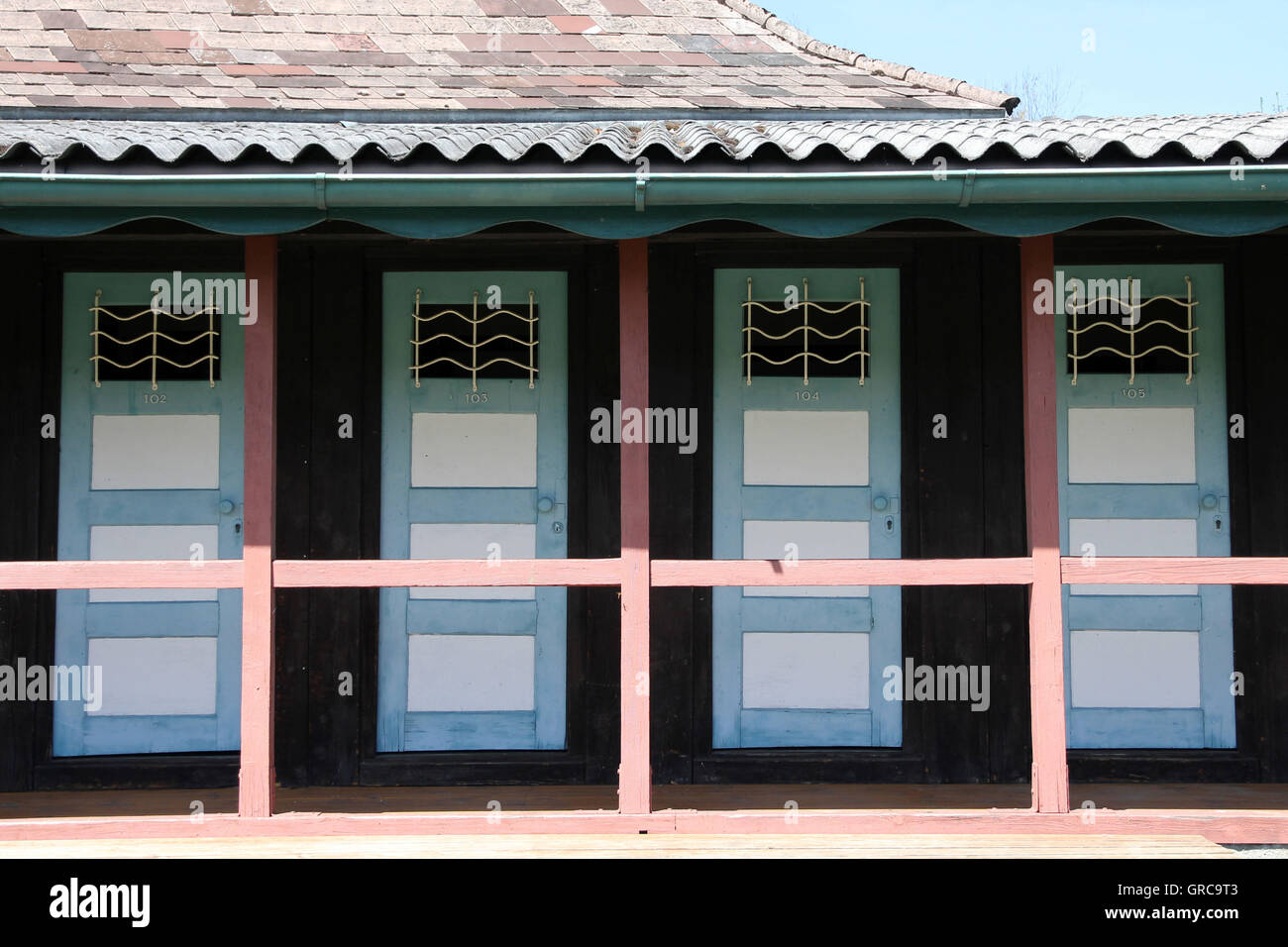 Changing Room Doors Stock Photo Alamy