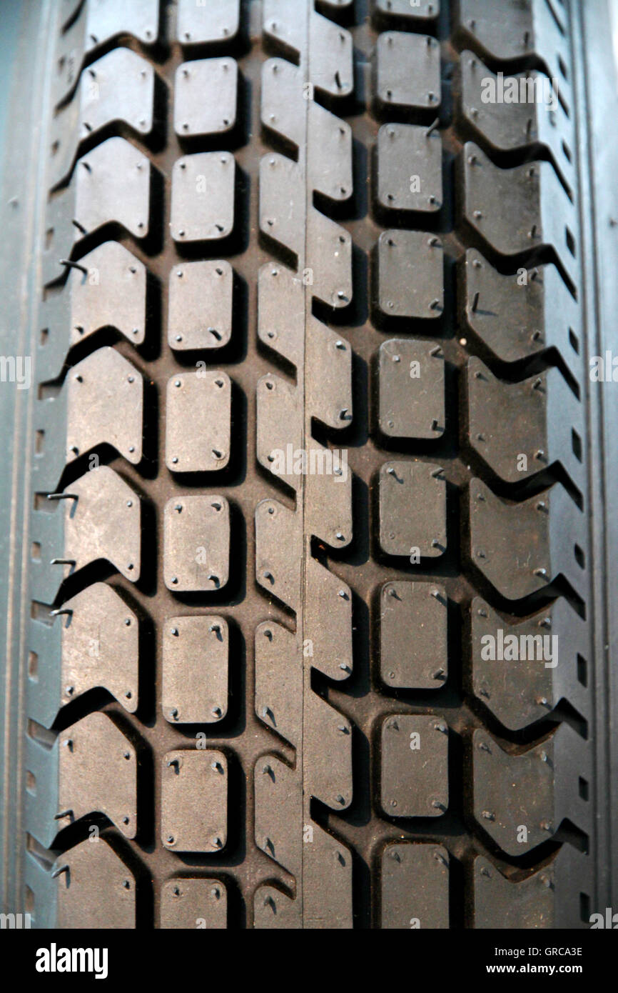 Tire Tread Profile Stock Photo