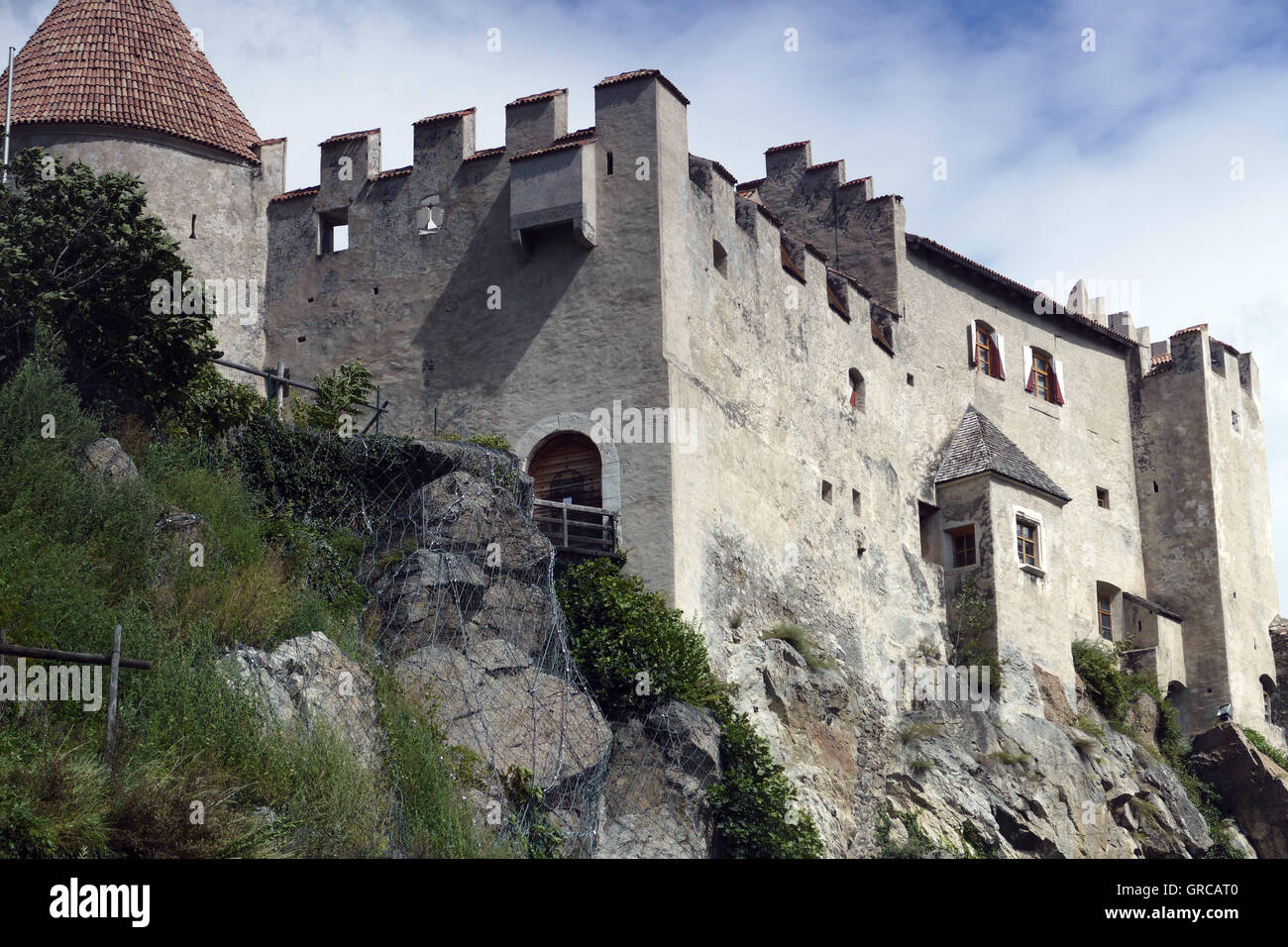 Castle, Fortification Near Meran In South Tyrol, Italy, Europe Stock Photo