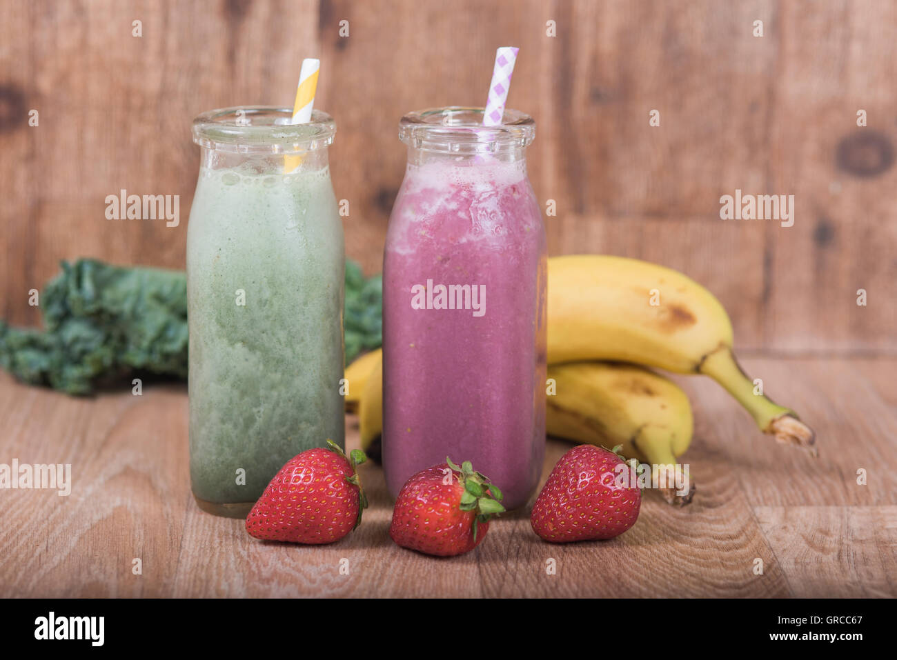 Meal replacement type shake in glass Stock Photo