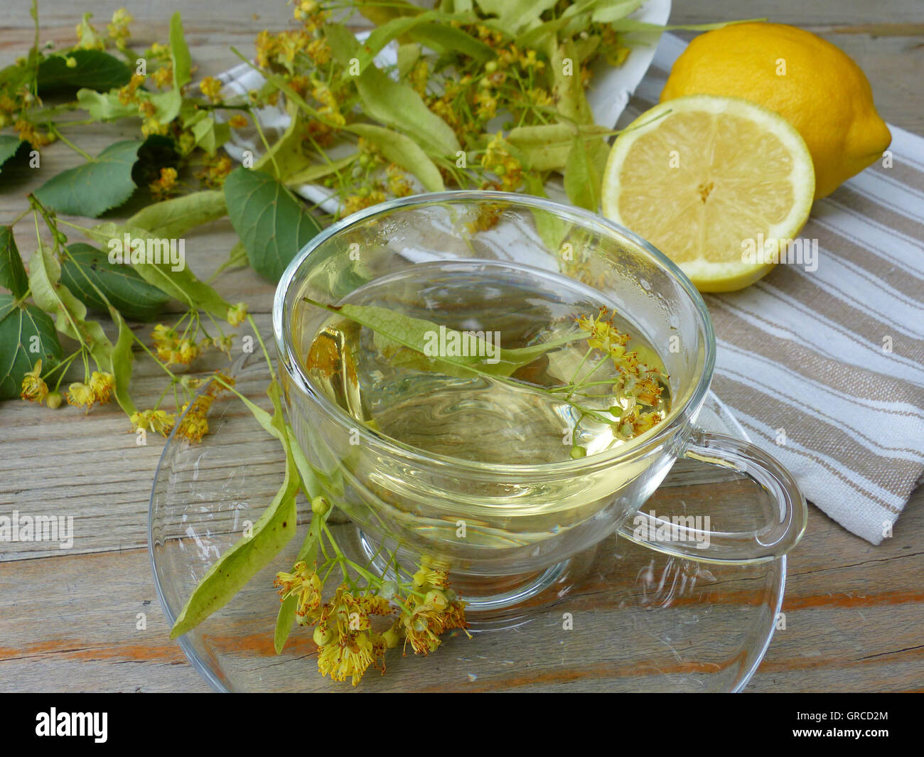 Lime Blossom Tea Stock Photo Alamy