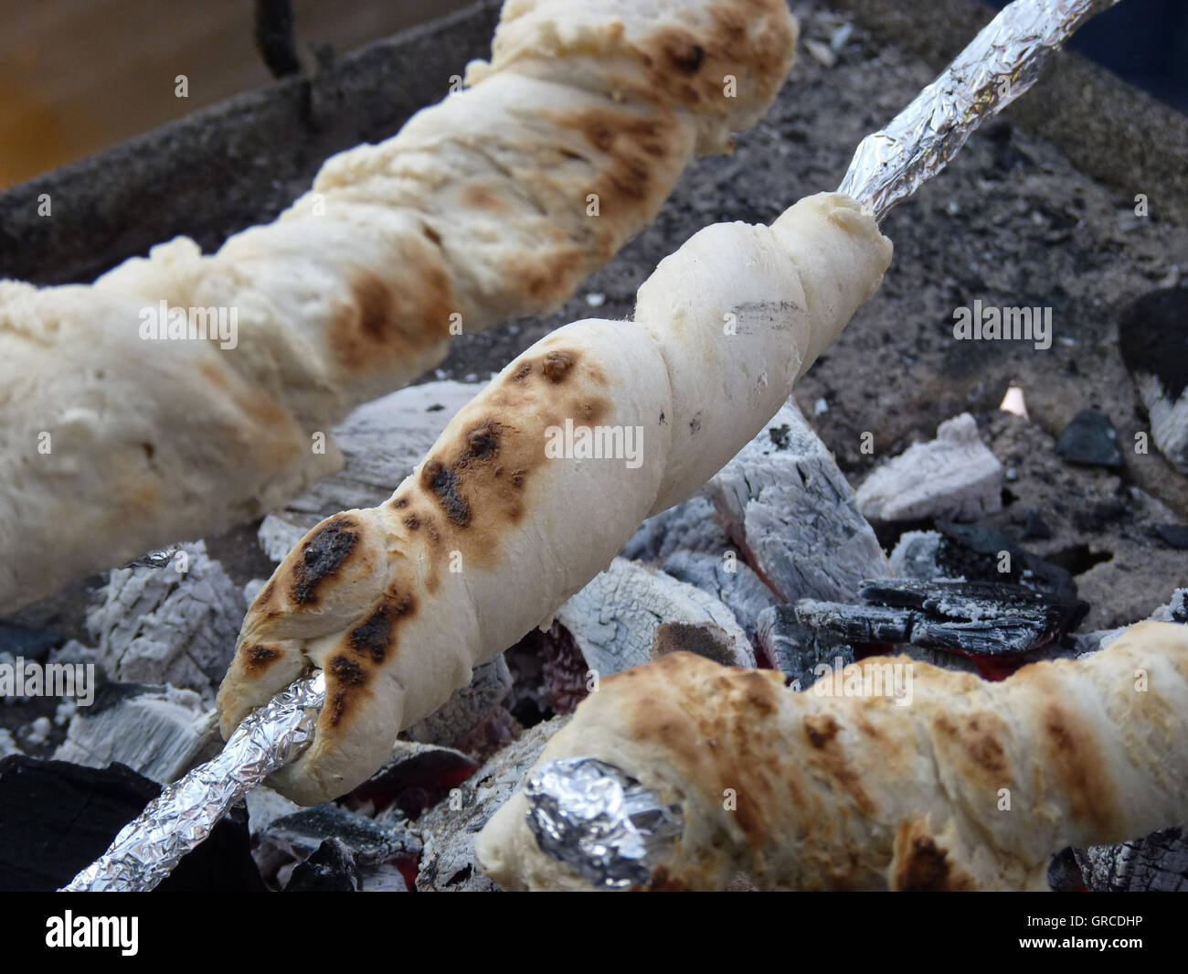 Bread On A Stick Stock Photo Alamy