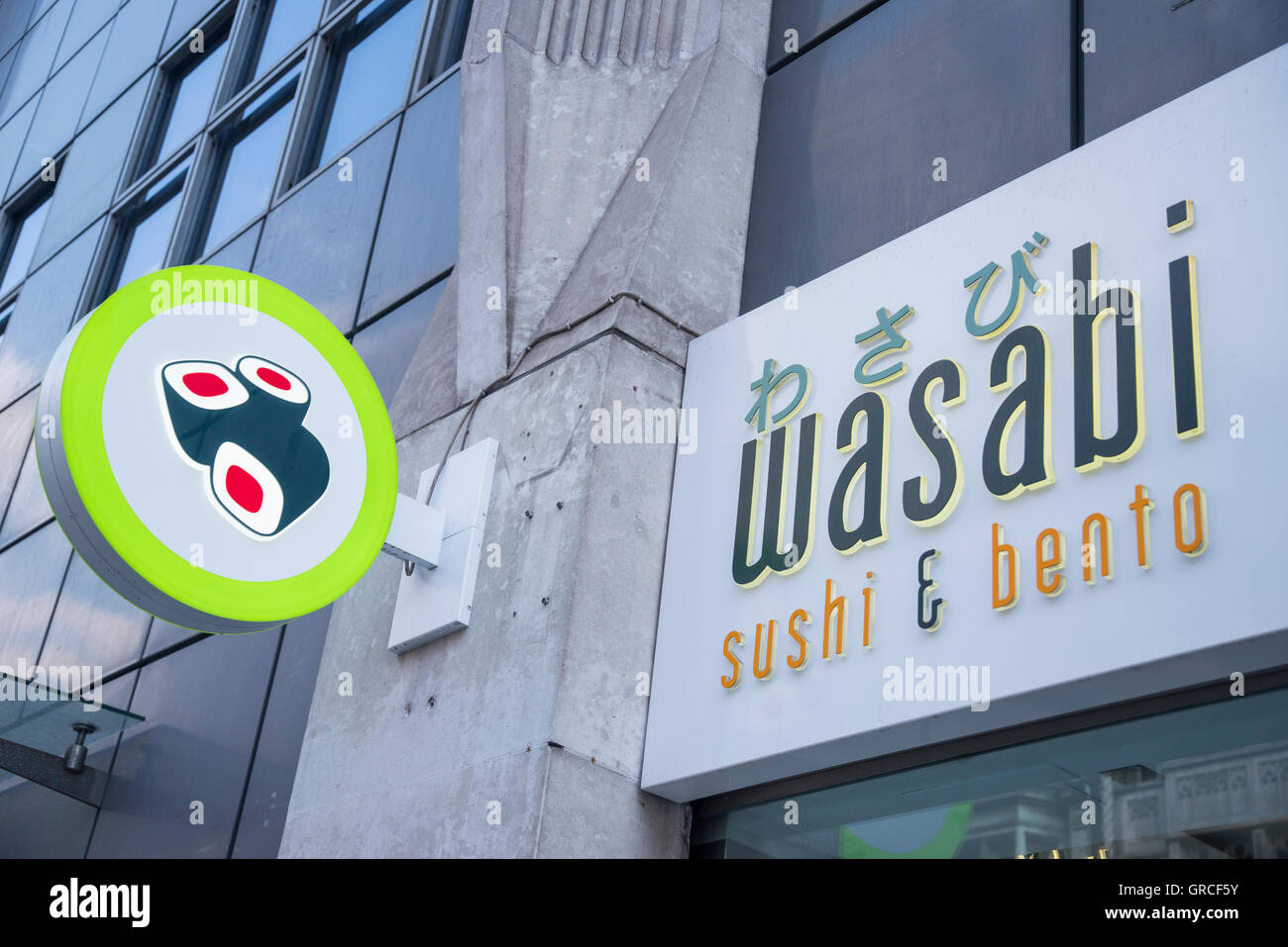 Wasabi Sushi & Bento Japanese cafe restaurant Central London, UK Stock Photo