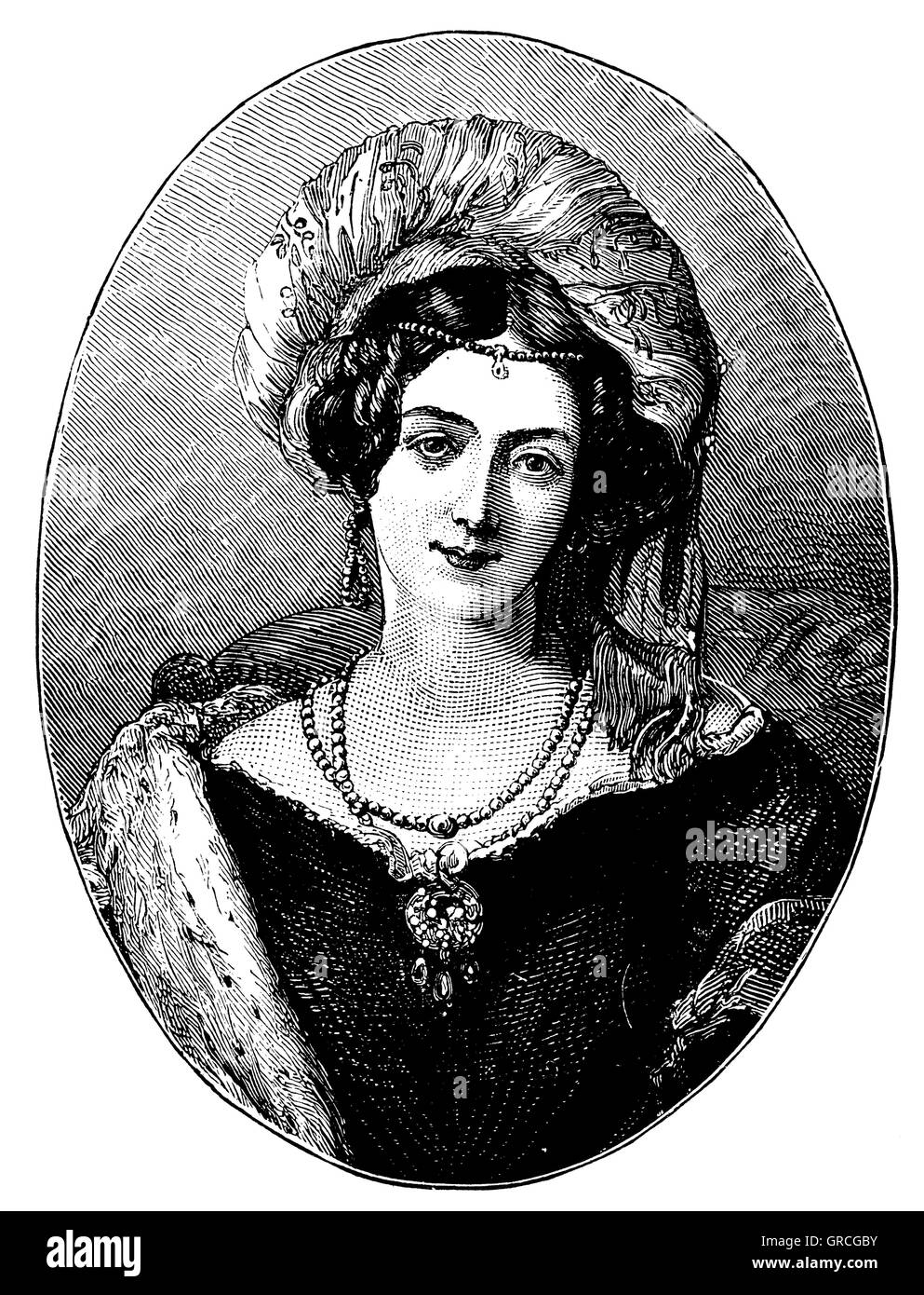 Duchess of Kent. From Engraving by Messrs. P. & D. Colnagei & Co. Stock Photo
