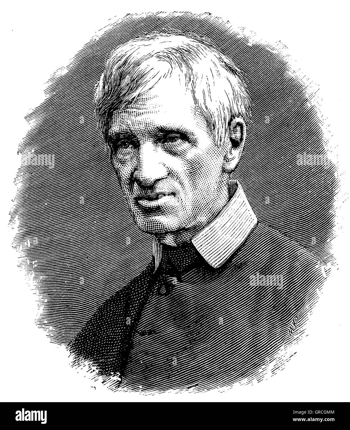 John Henry Newman. From a Photograph by H. J. Whitlock , Birmingham Stock Photo
