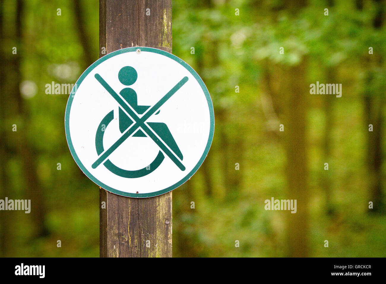 Pictogram Locked For Wheelchair Users Stock Photo
