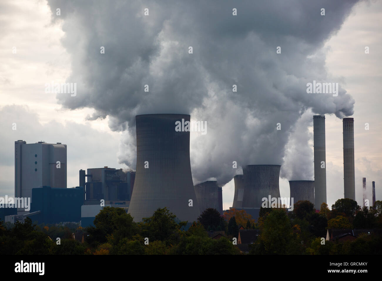 Coal Power Plant Neurath, North Rhine-Westphalia Stock Photo