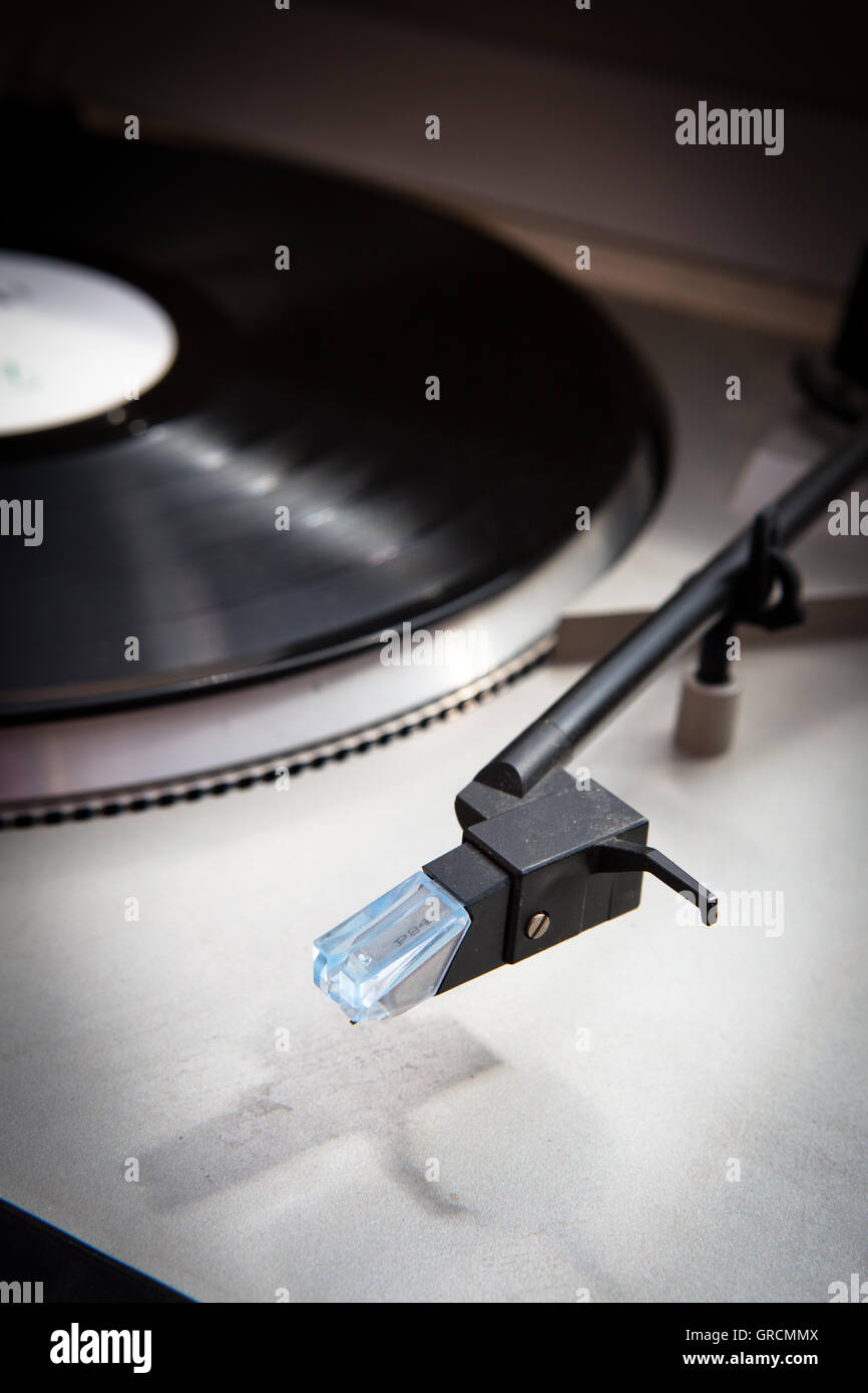 Record Player With Lp Stock Photo