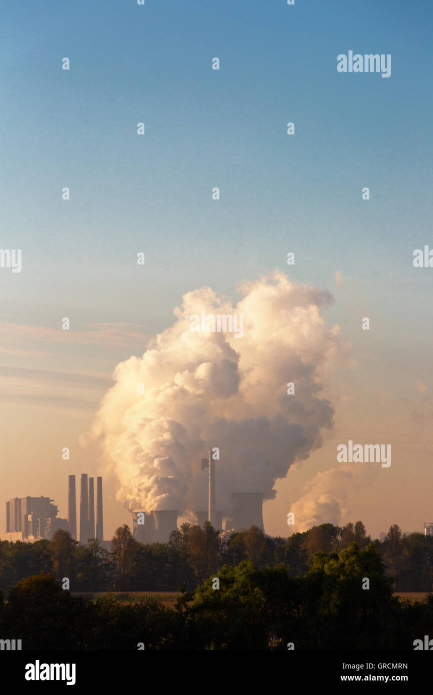 Coal Power Plant Neurath, North Rhine-Westphalia Stock Photo