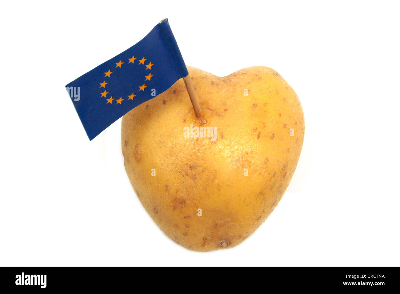 Potato With Eu European Union Flag Stock Photo