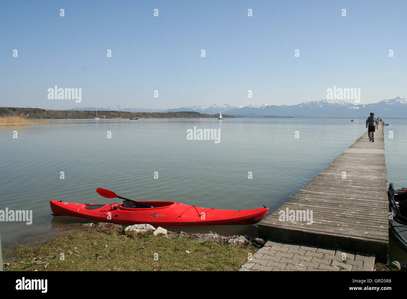 View Over The Lake Chiemsee Stock Photo