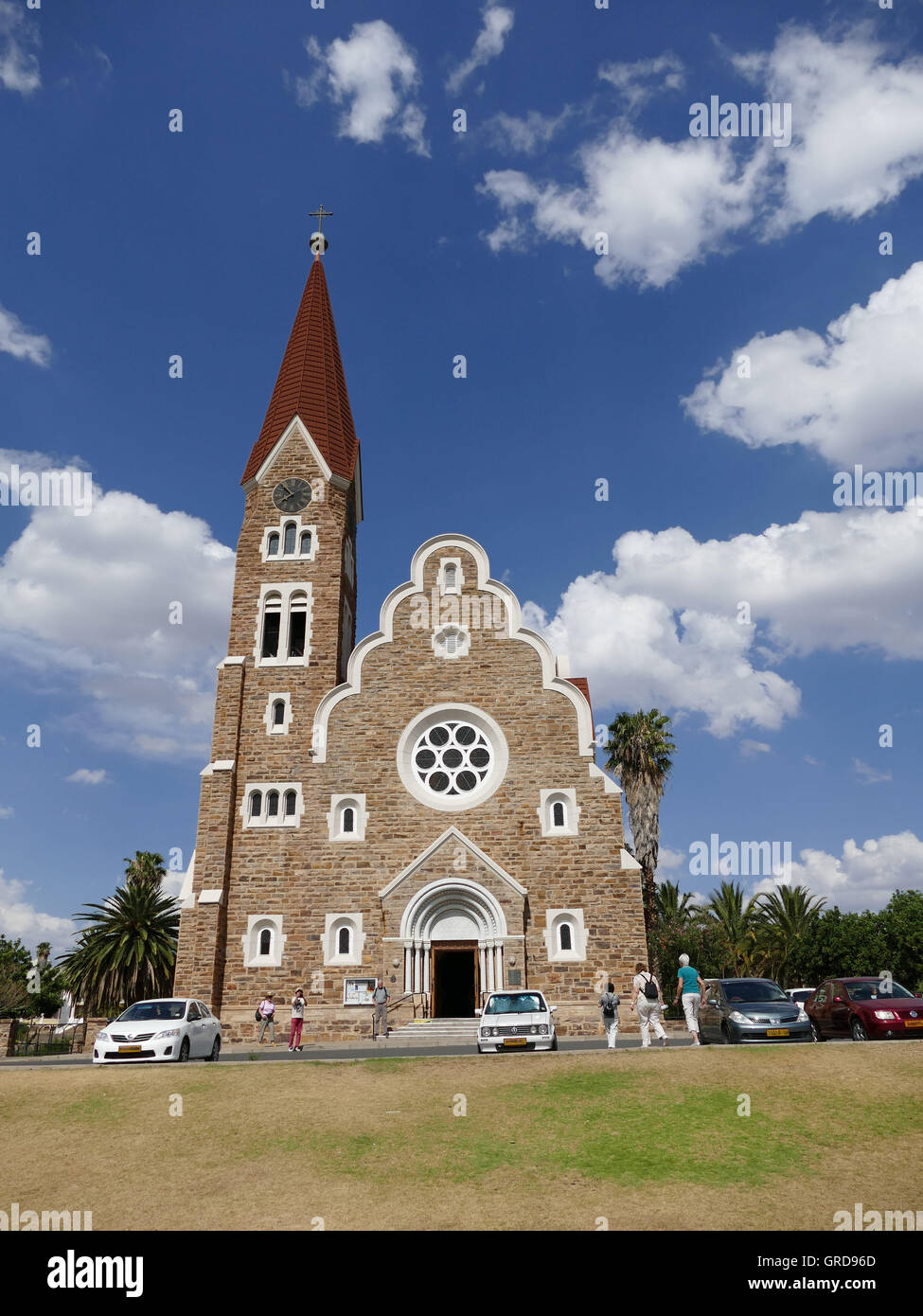 Christ Church In Windhoek, Namibia, Built In 1907 For Evangelical Lutheran Congregation Stock Photo