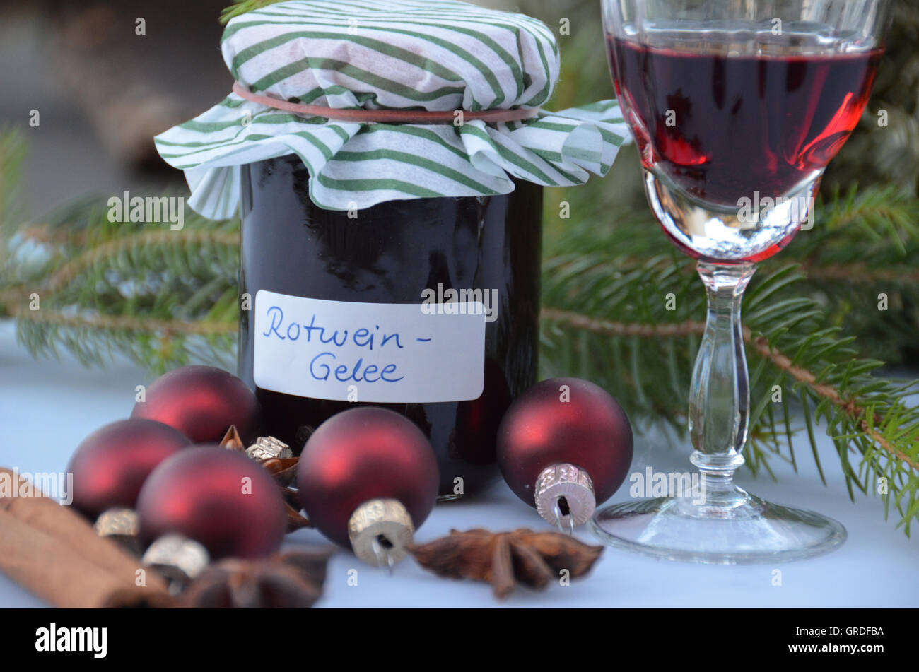 Red Wine Jelly Stock Photo Alamy