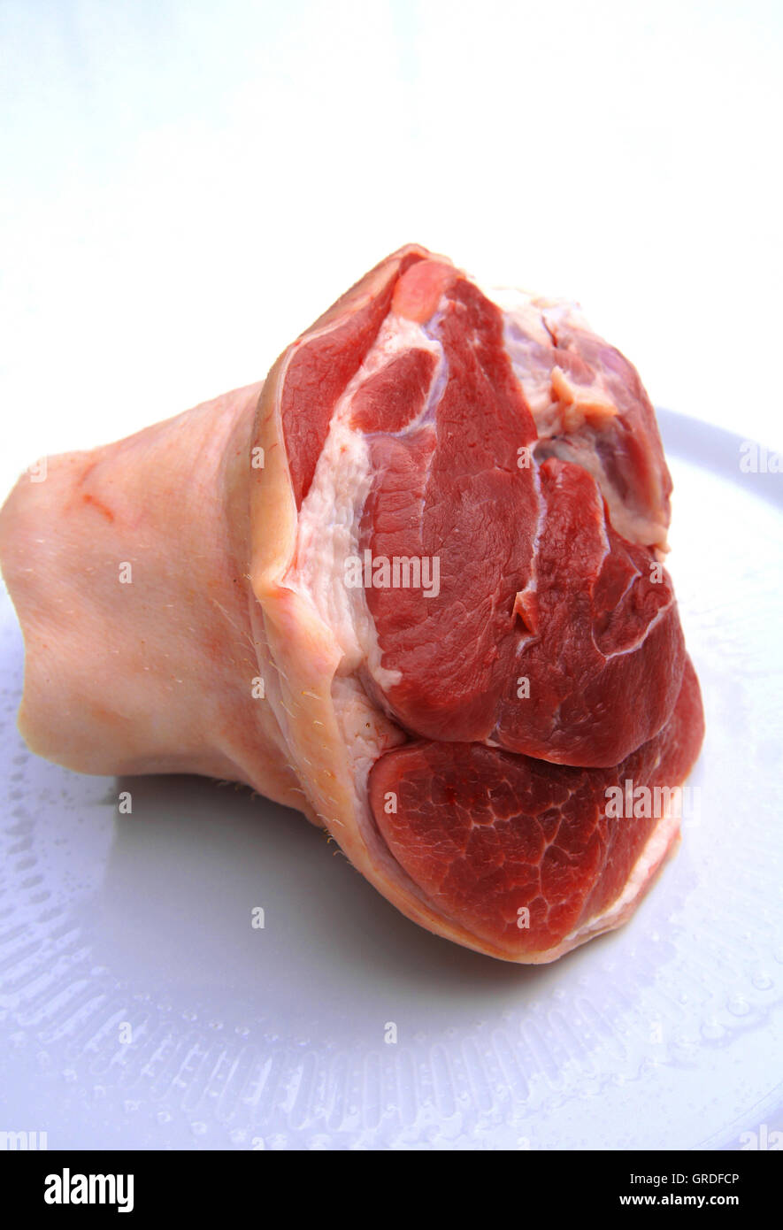 Pork Hock, Uncooked Meat Stock Photo