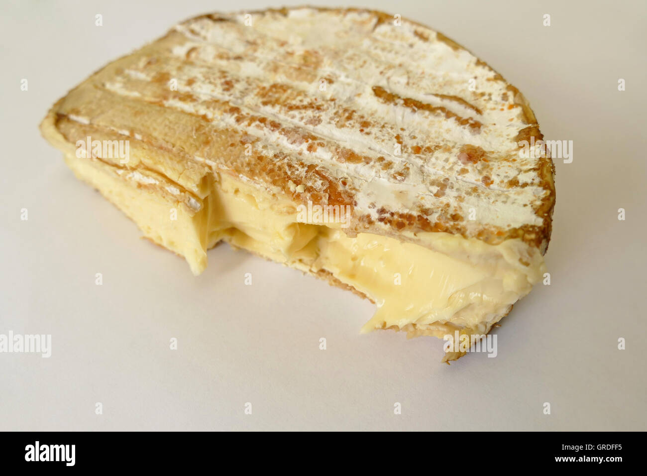 Overripe Soft Cheese, Slightly Scruffy, Isolated In White Background ...