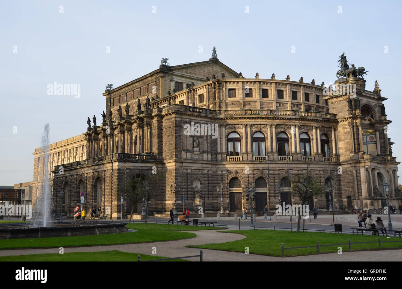 Semperoper, Dresden, Saxony, Germany, Europe Stock Photo
