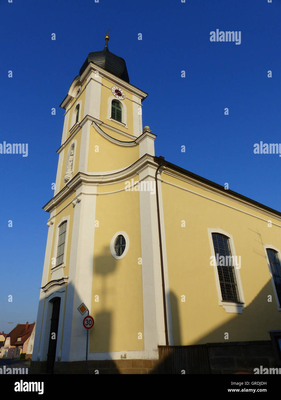 Baroque Church St. Wolfgang In Kaltenbrunn, Itzgrund, Coburg County, Upper Franconia Stock Photo