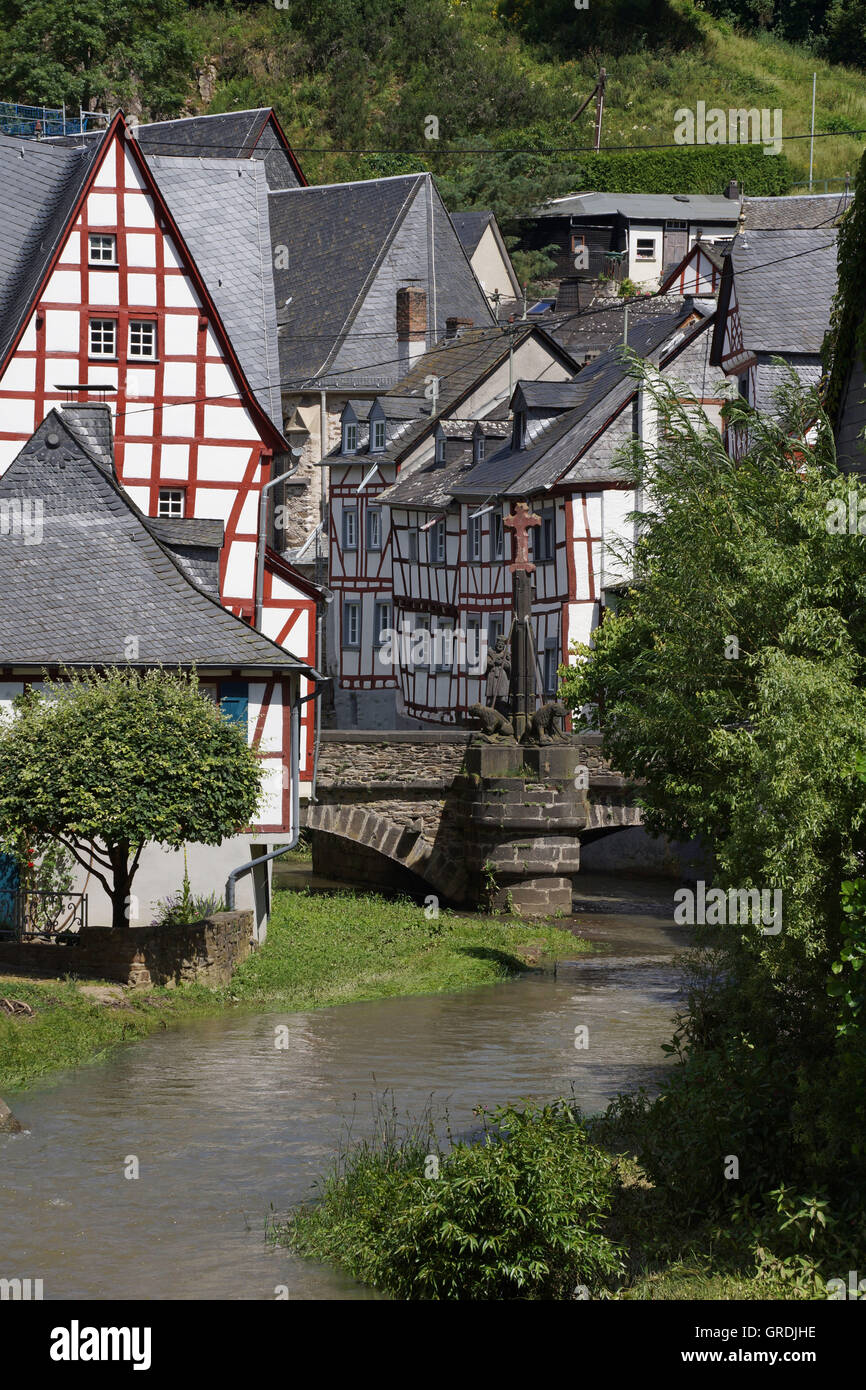 Picturesque Monreal In Eifel, Rhineland-Palatinate, Germany Stock Photo