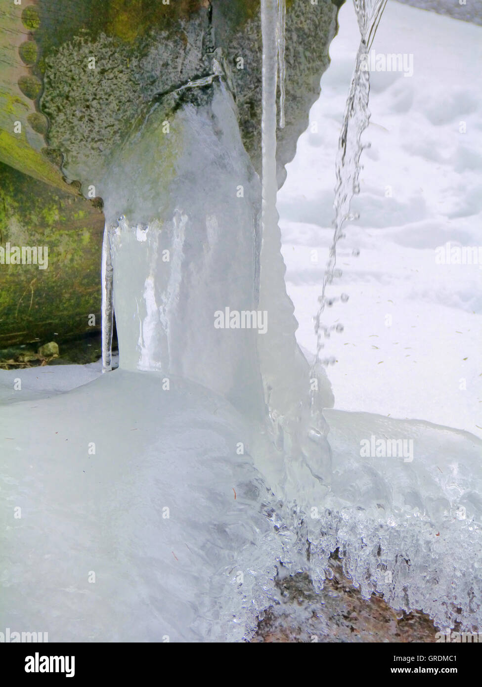 Water And Ice Stock Photo Alamy