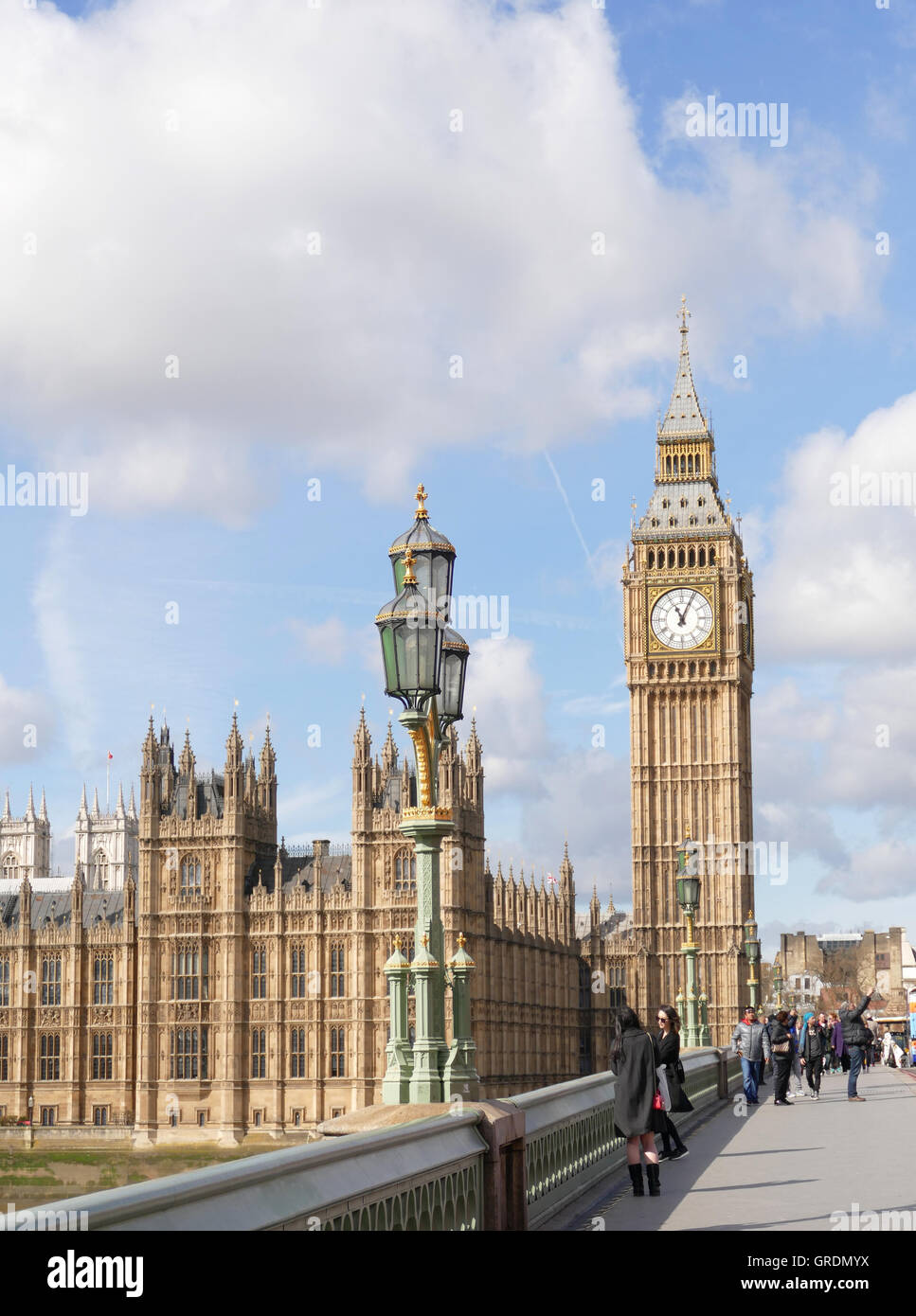 Houses Of Parliament And Big Ben, London Landmarks, London, England Stock Photo