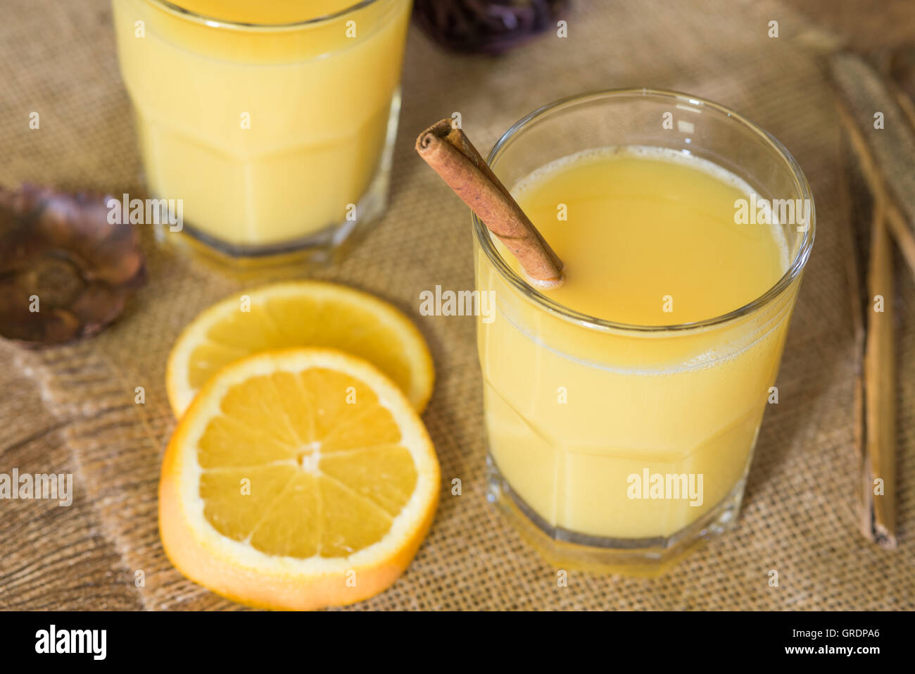 Fresh orange juice drink Stock Photo