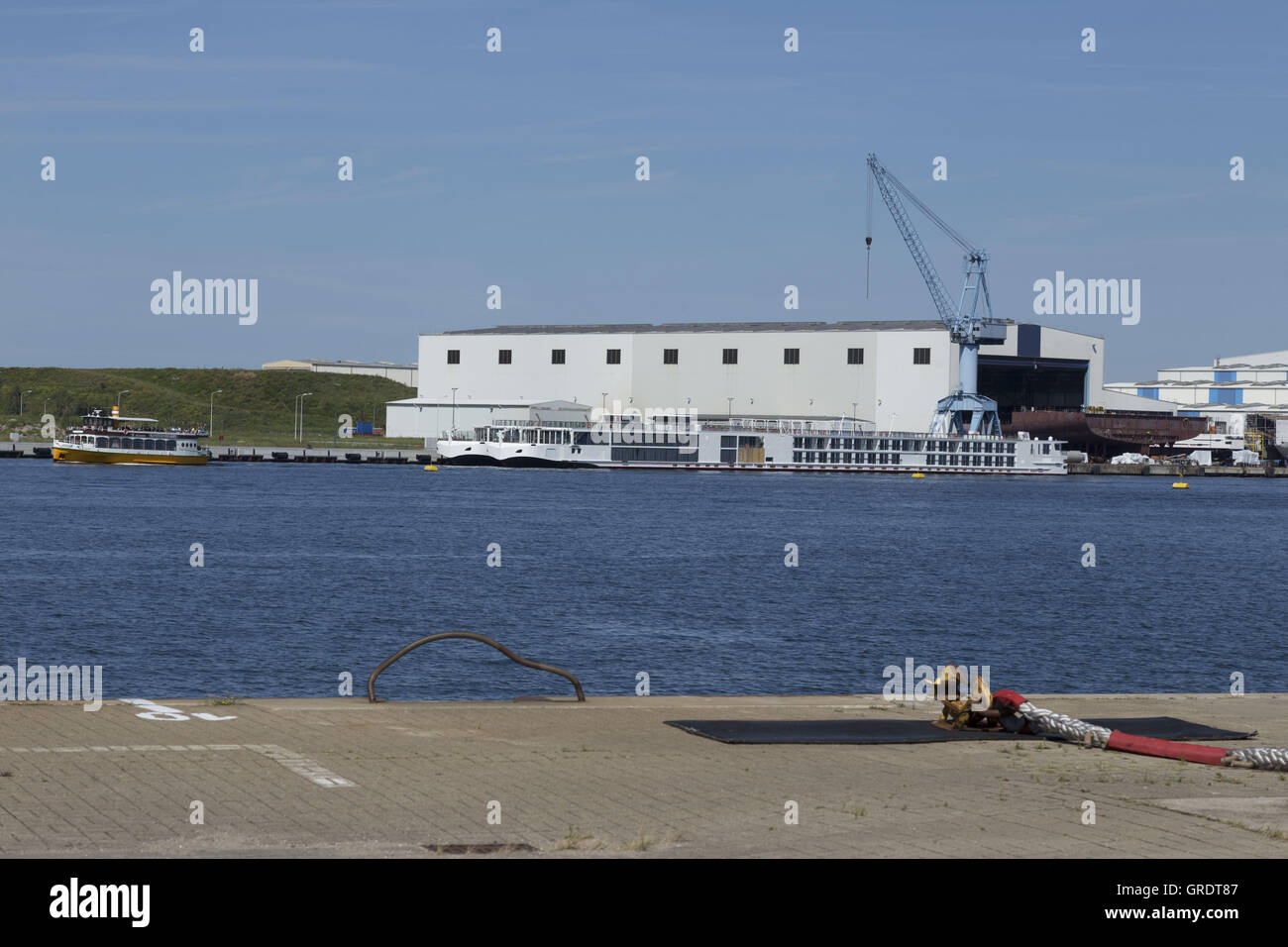 Rostock, Germany, August 1, 2015 Buildings Of The Shipyard In The