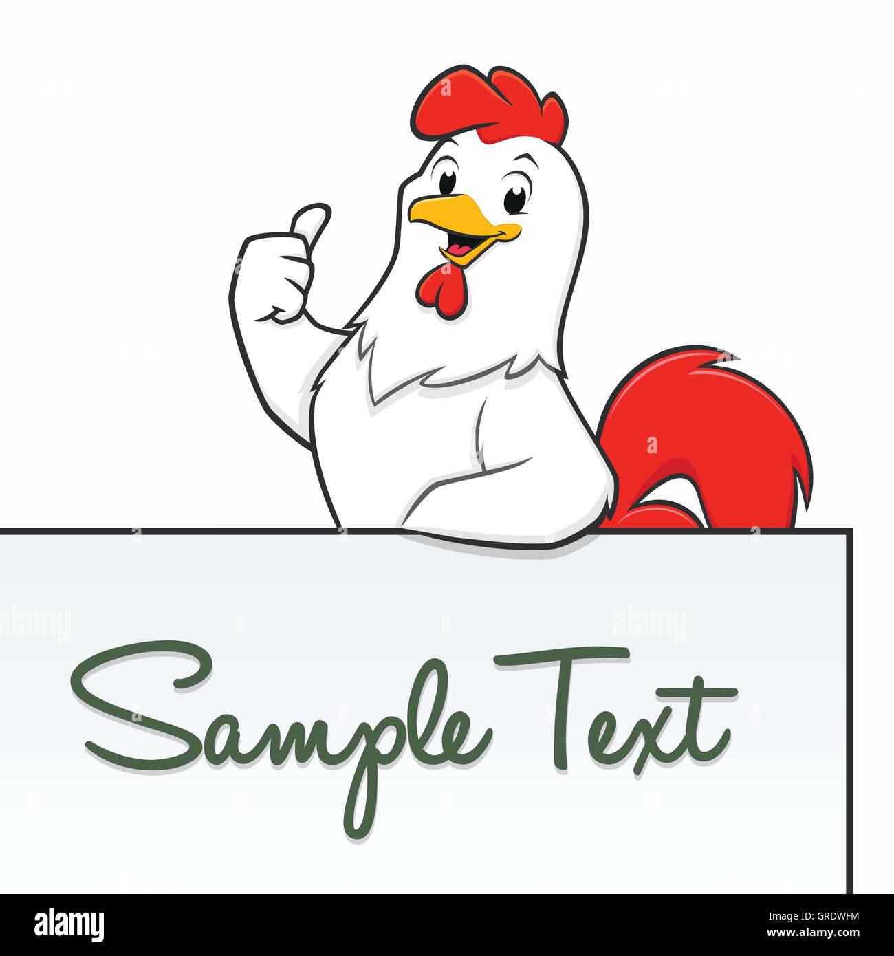 Cartoon Chicken Frame  Border Stock Vector
