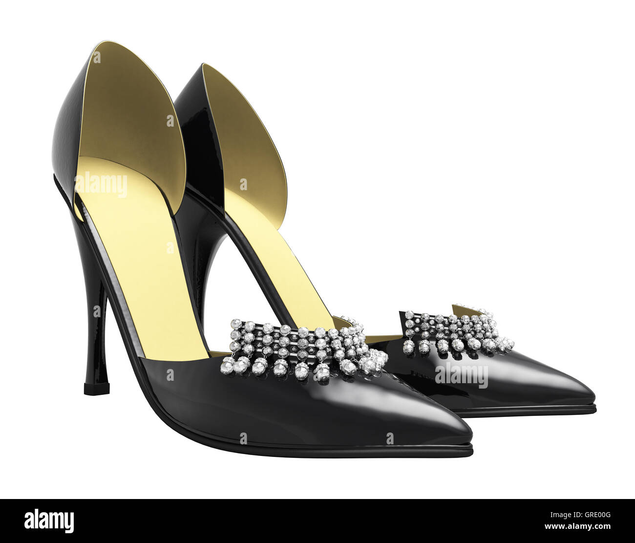 Black patent heels Cut Out Stock Images & Pictures Alamy