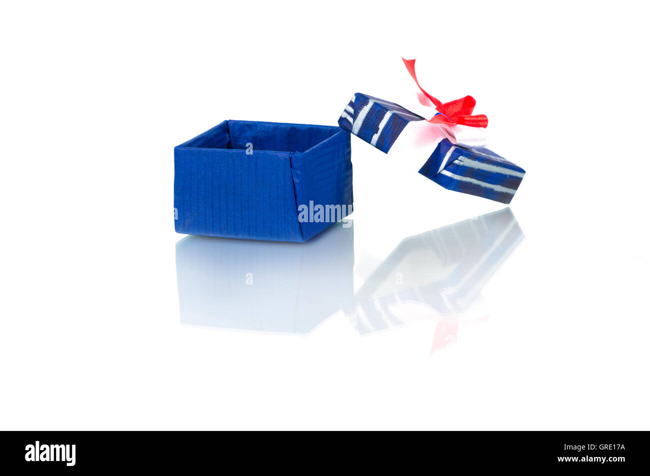 gift box with ribbon isolated on white Stock Photo - Alamy