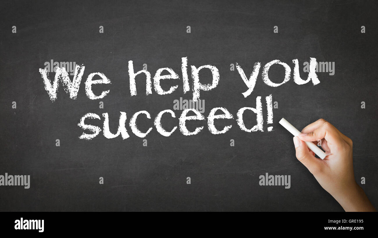 We help you succeed Chalk Illustration Stock Photo