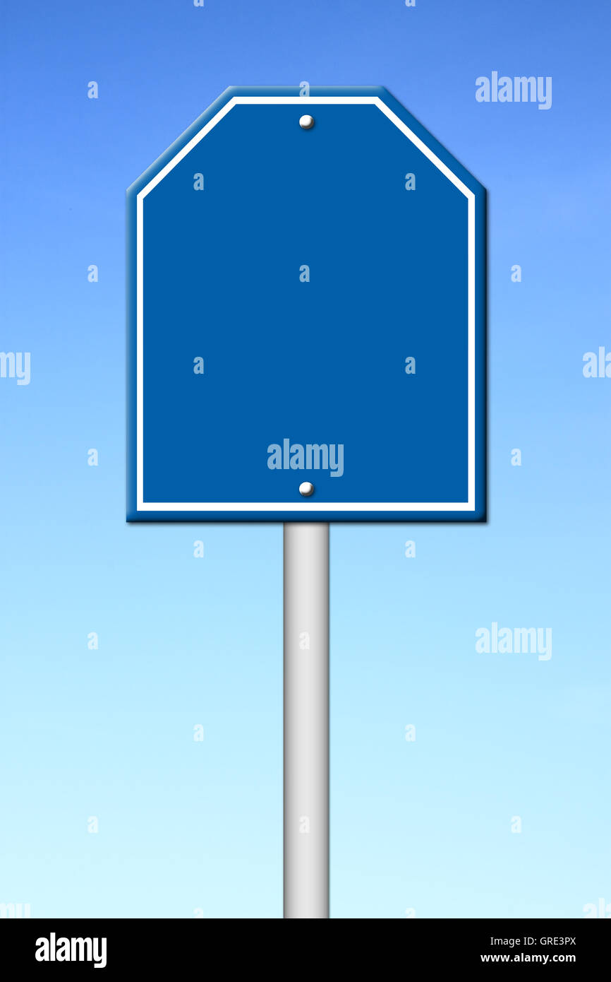 blue blank sign Stock Photo - Alamy