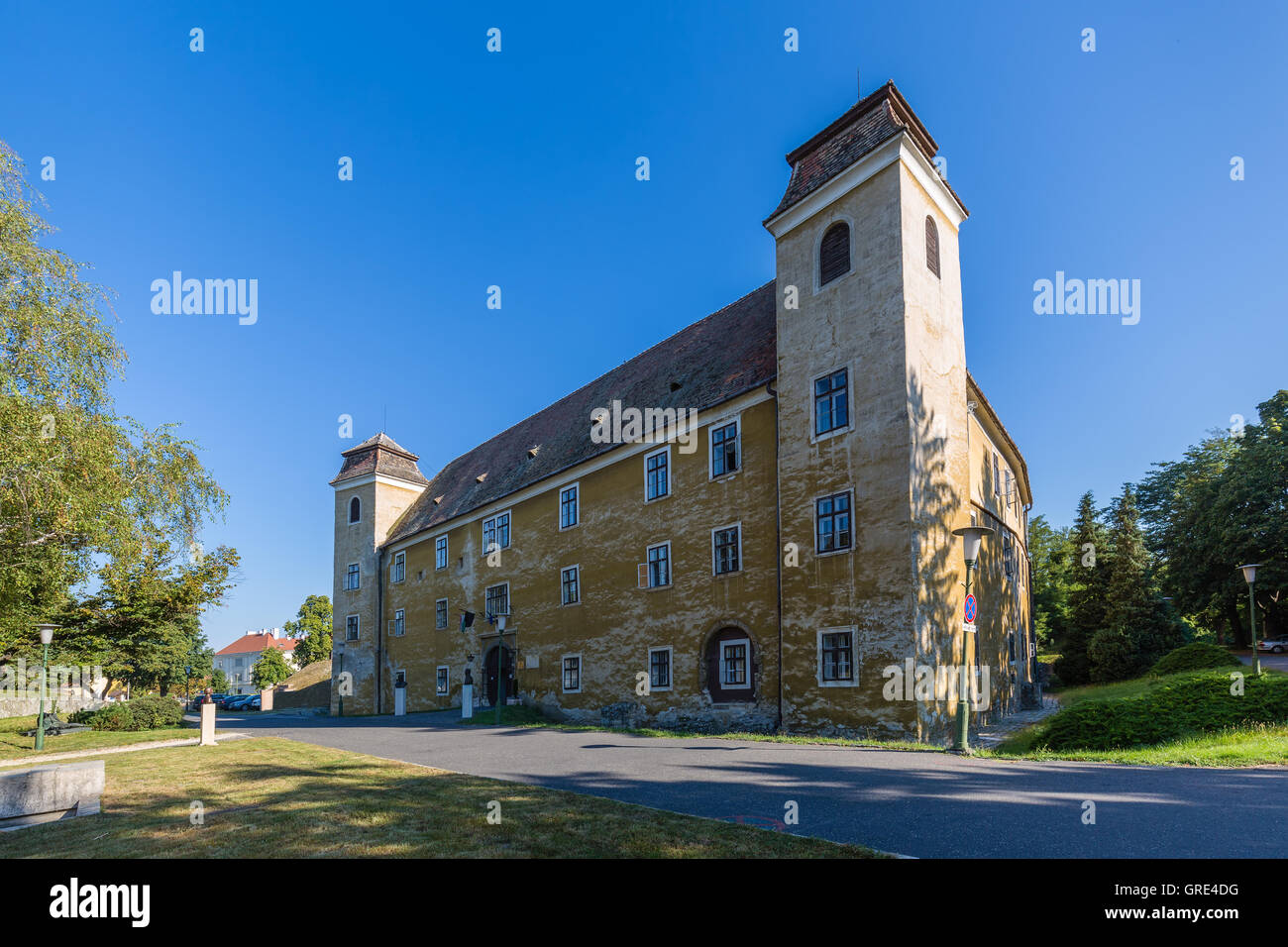 Medieval castle in Mosonmagyarovar, Hungary Stock Photo