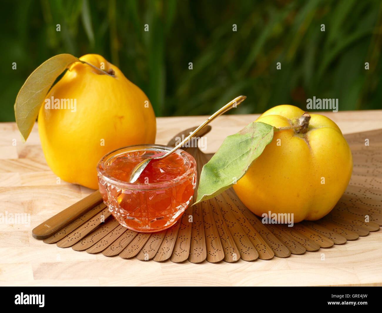 Quince Jelly And Ripe Quince Fruits Stock Photo Alamy