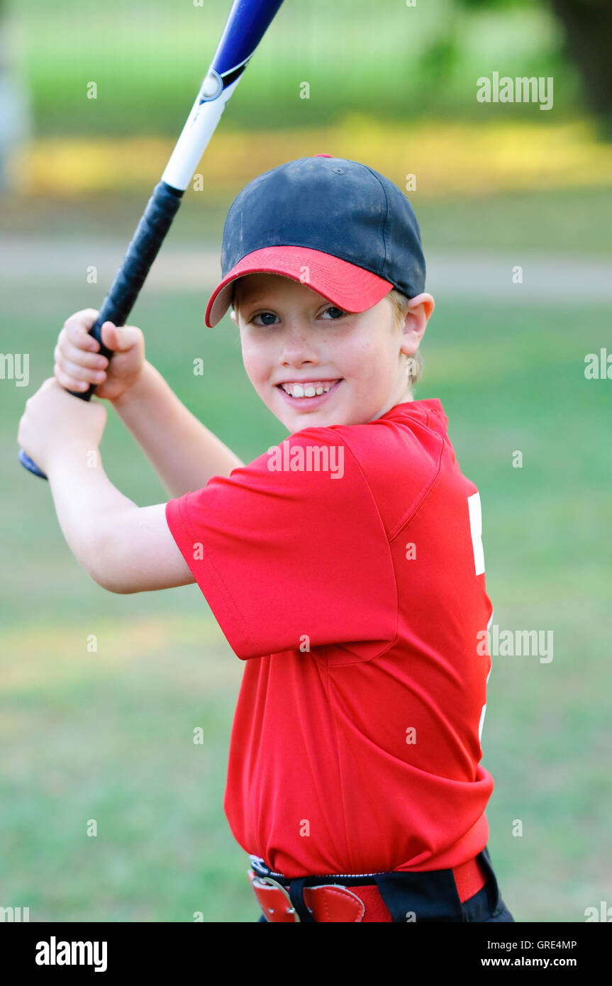 Little league baseball boy portrait Stock Photo Alamy