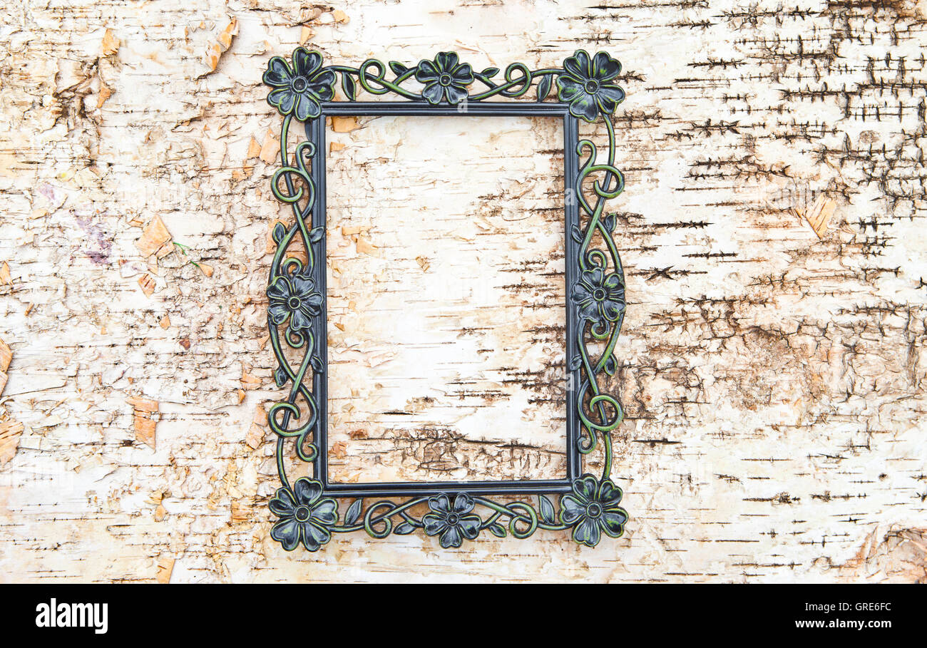 Vintage frame on rustic wooden background Stock Photo - Alamy