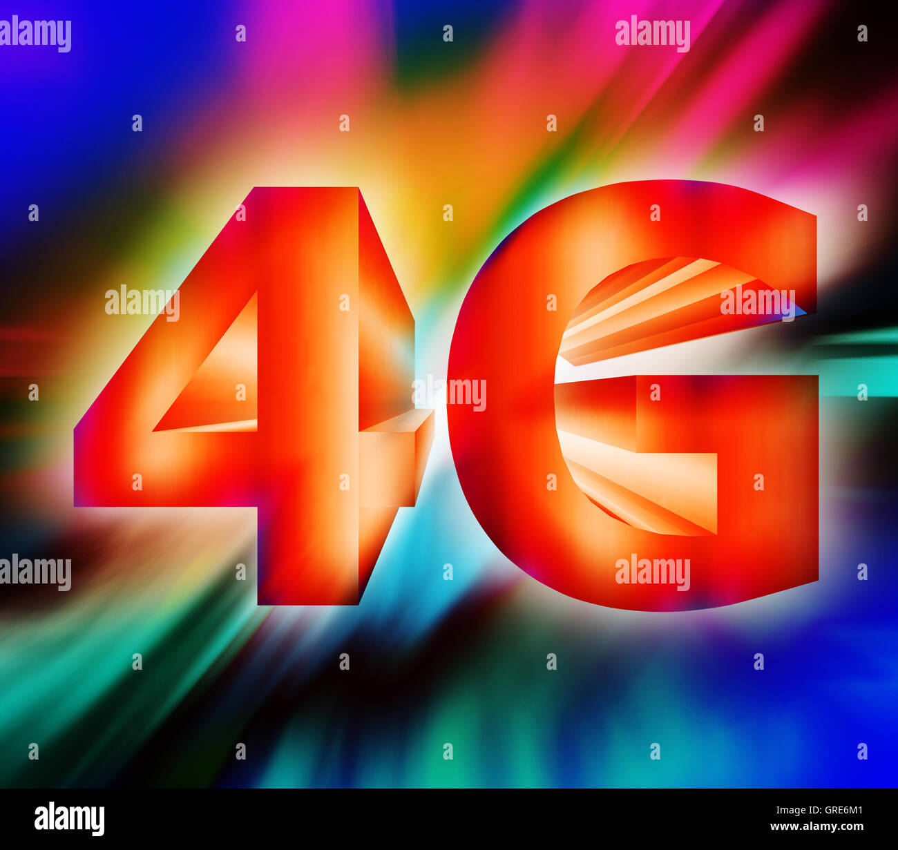 4G network symbol Stock Photo