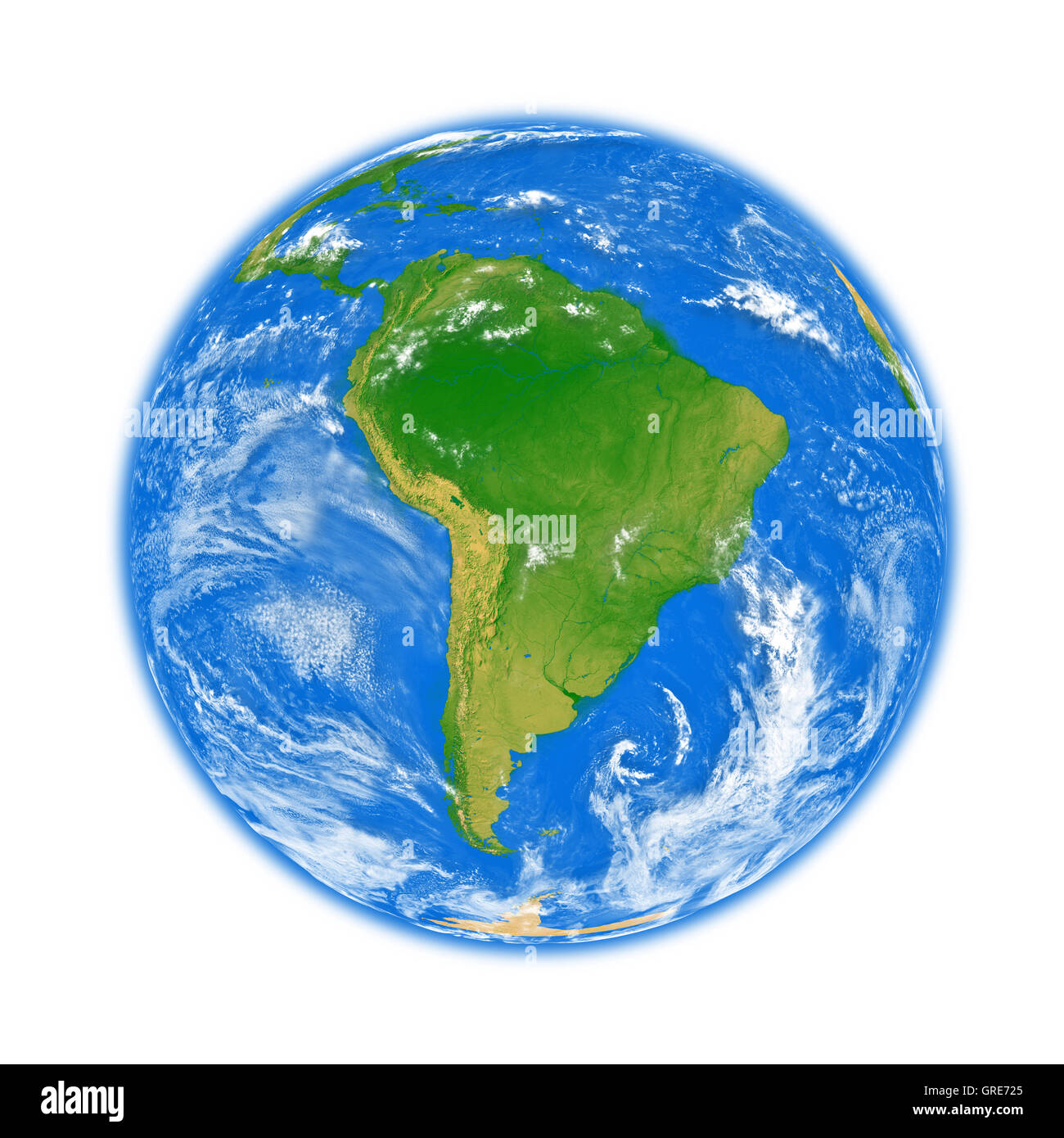 3d map south america hi-res stock photography and images - Alamy