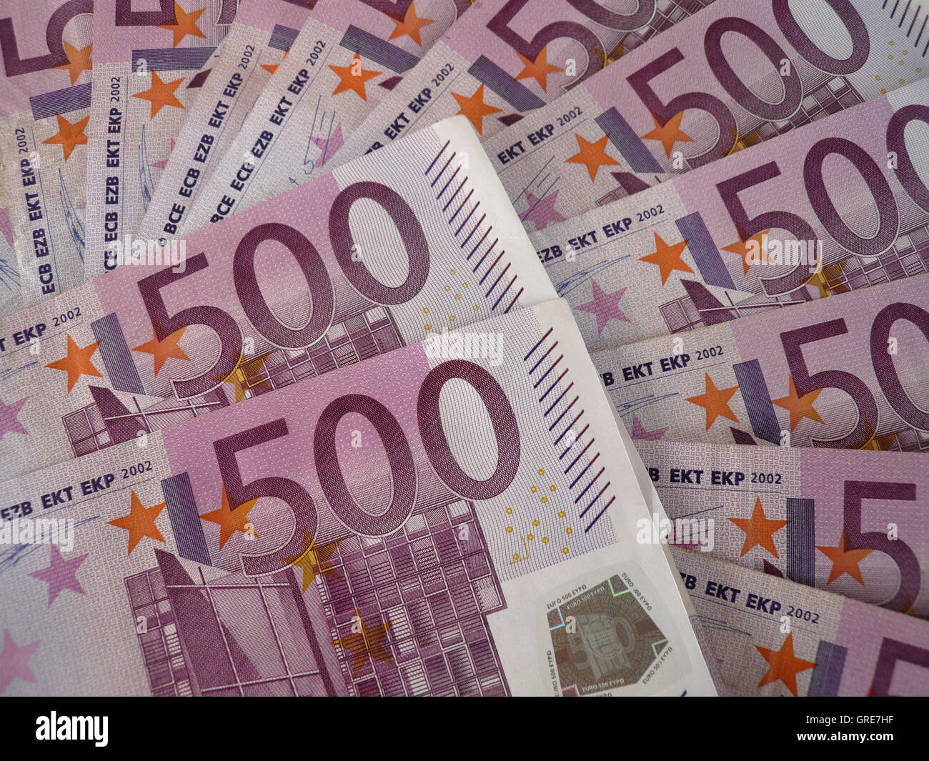 500 Euro Banknotes Stock Photo