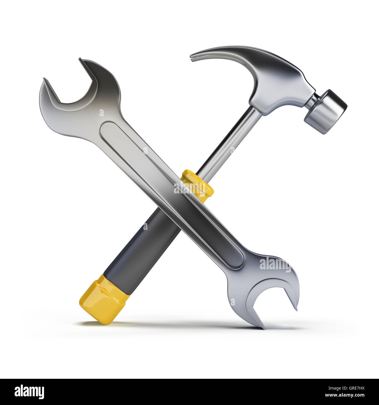 hammer and wrench Stock Photo Alamy