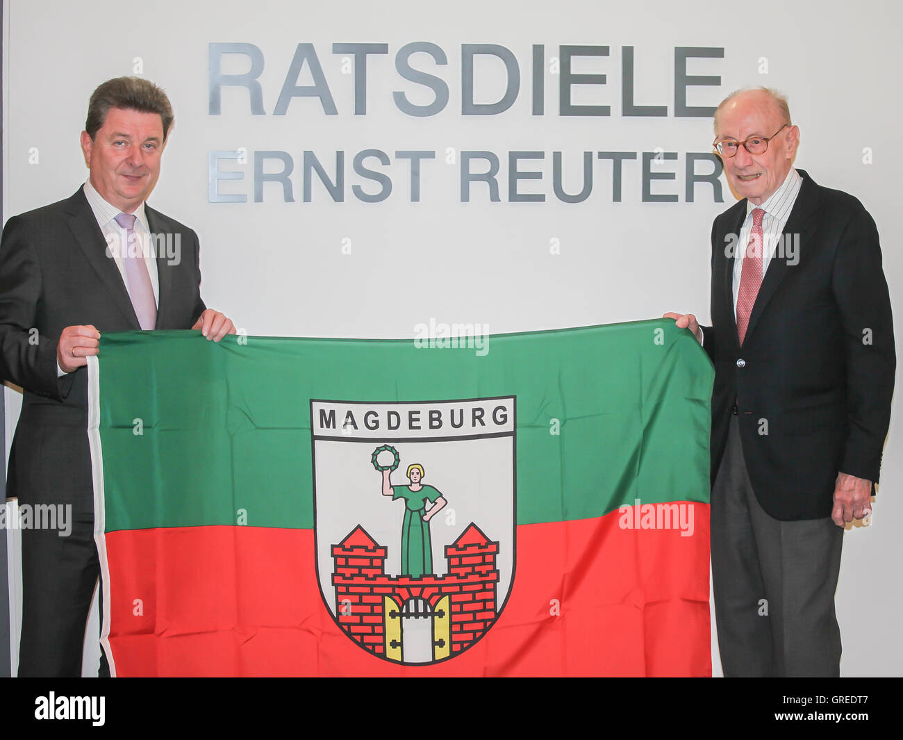 Dr. Lutz Trümper Magdeburg And Edzard Reuter Stock Photo