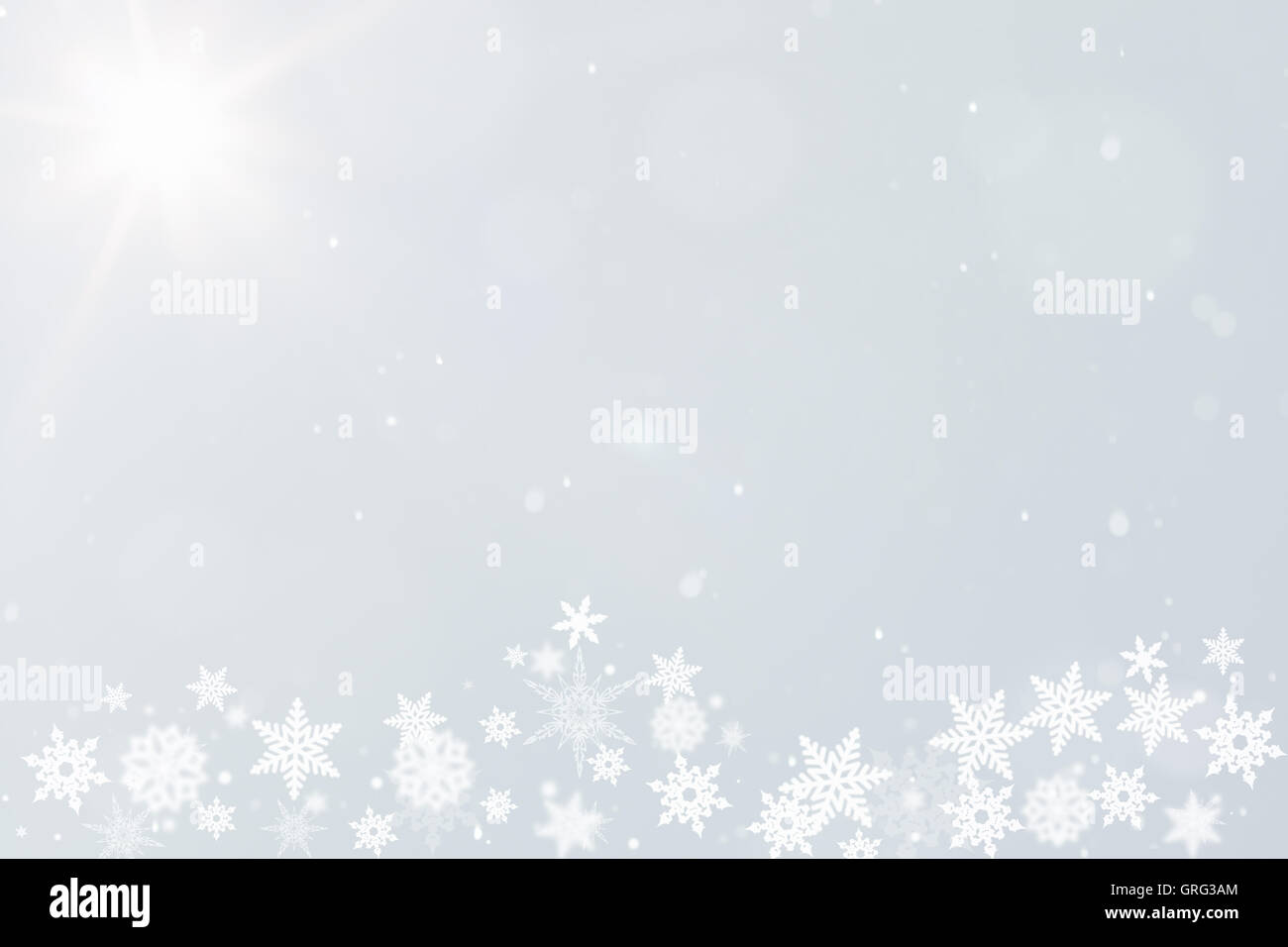 Winter background for Christmas postcard with snow Stock Photo