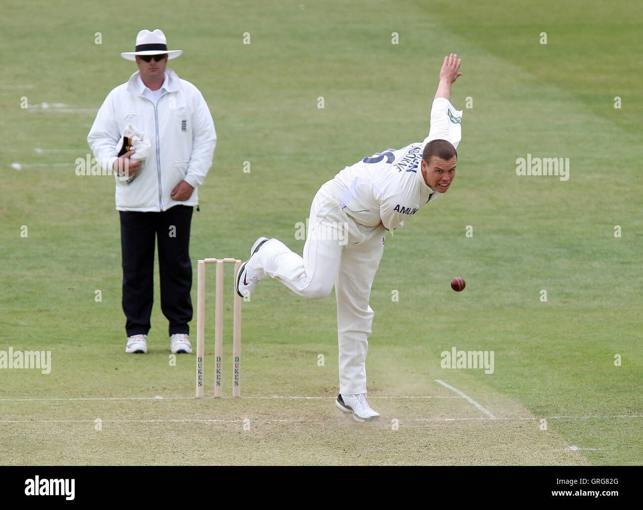 Max Osborne in bowling action for Essex Essex CCC vs Bangladesh