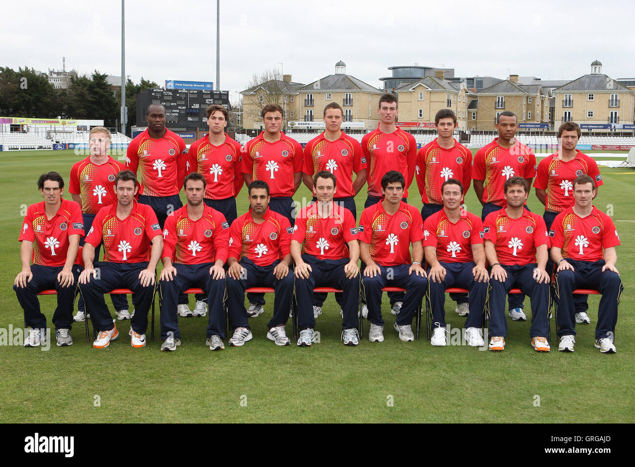 Essex players and coaching staff pose for a team photo in their ...