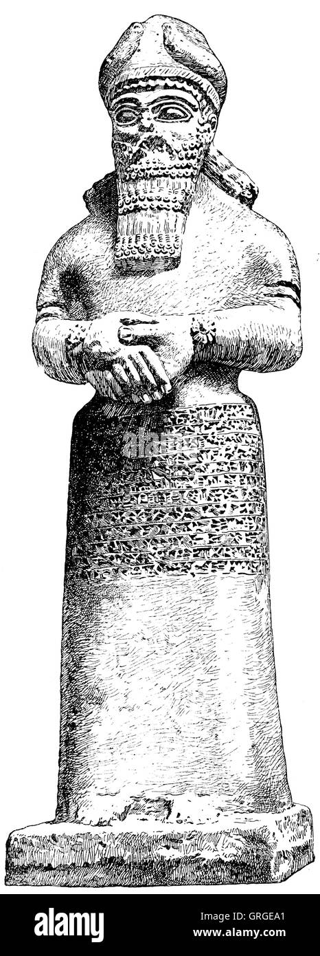 Nebo , the Babylonian god . Statue , found at Nimrud, now in the British Museum Stock Photo