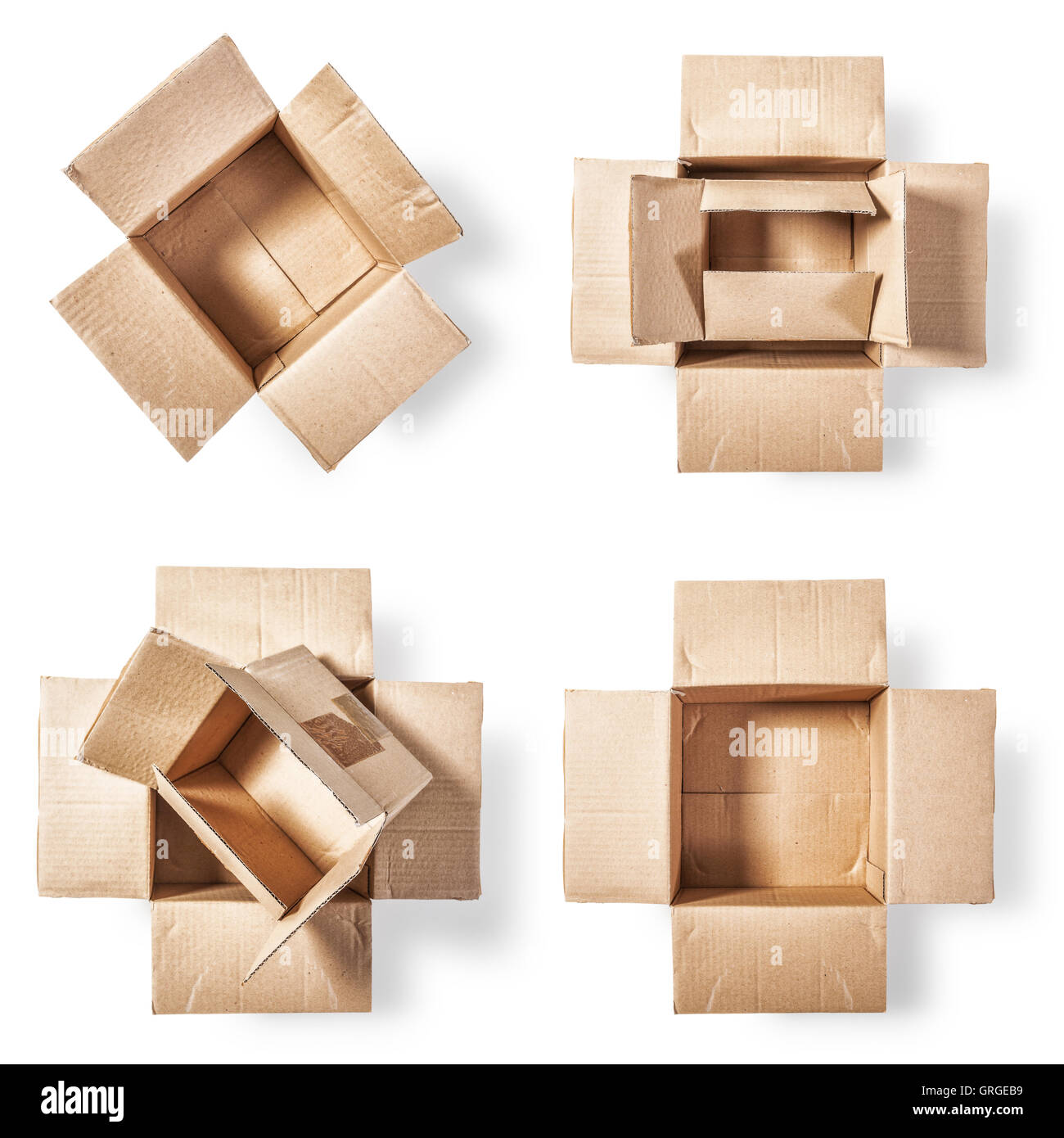 Cardboard box open flat hires stock photography and images Alamy