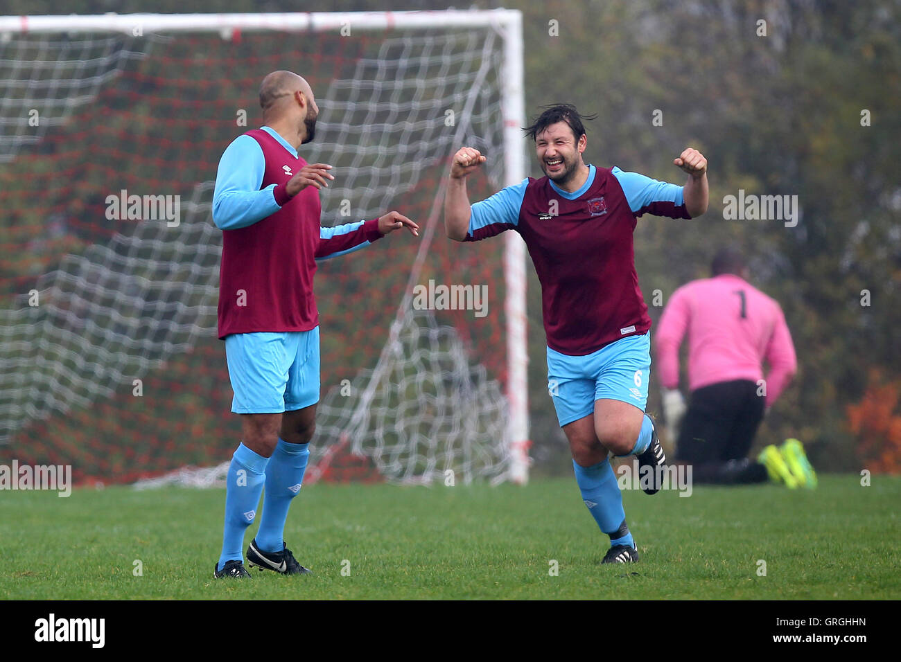 Bristow celebrate their third goal during Bristow City (claret/blue) vs